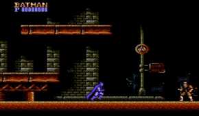 A screenshot of gameplay from Batman on NES.
