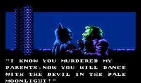 A screenshot of gameplay from Batman on NES.