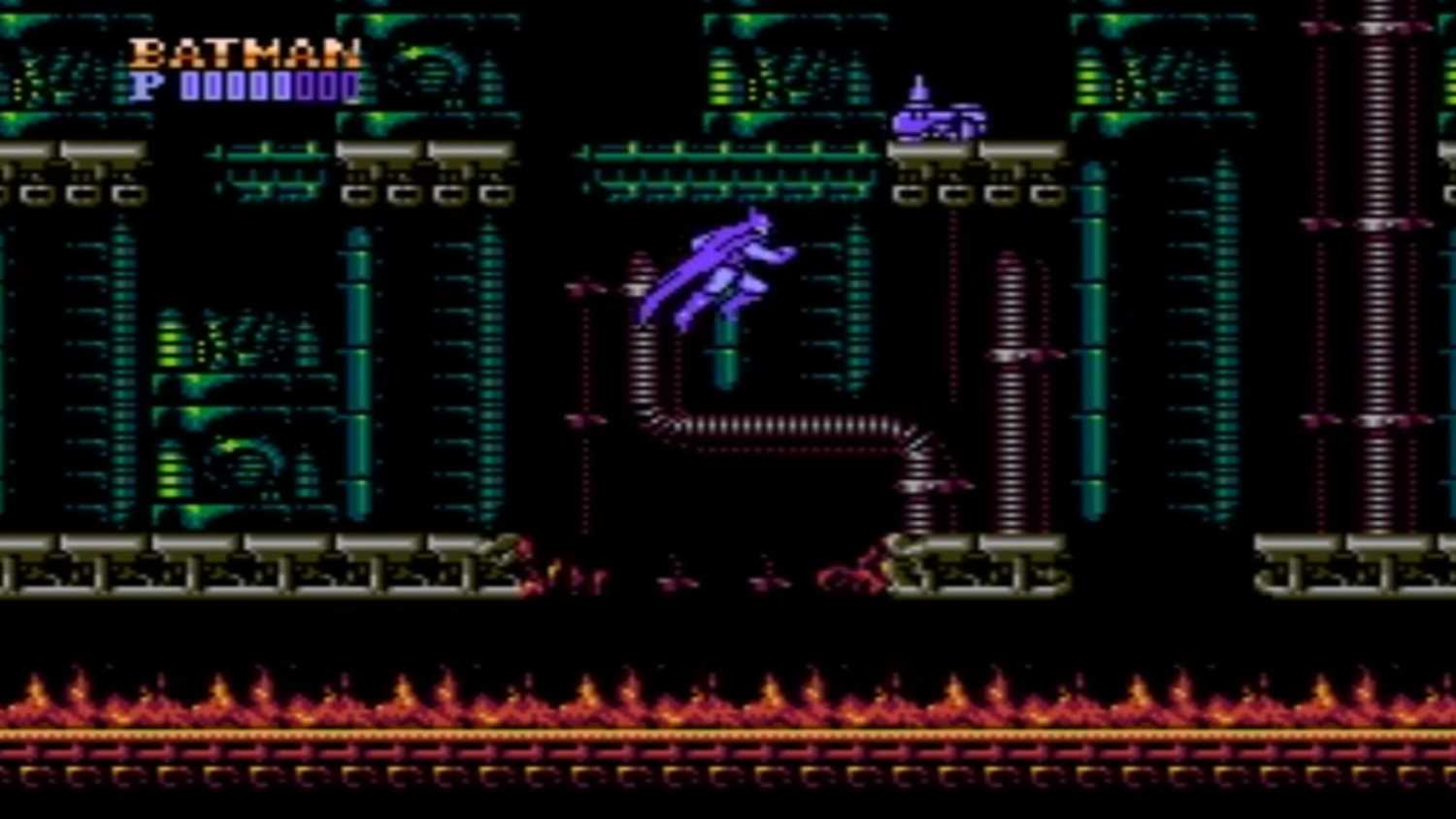 A screenshot of gameplay from Batman on NES.