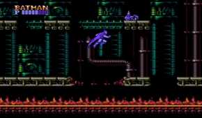 A screenshot of gameplay from Batman on NES.