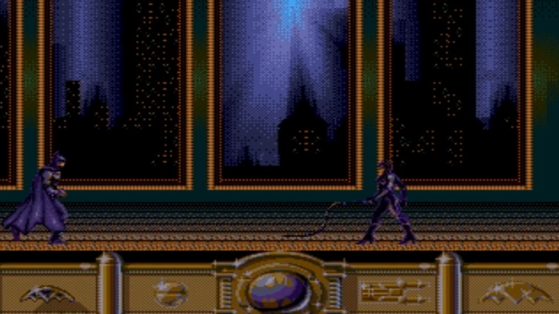 A screenshot of gameplay for Batman Returns.