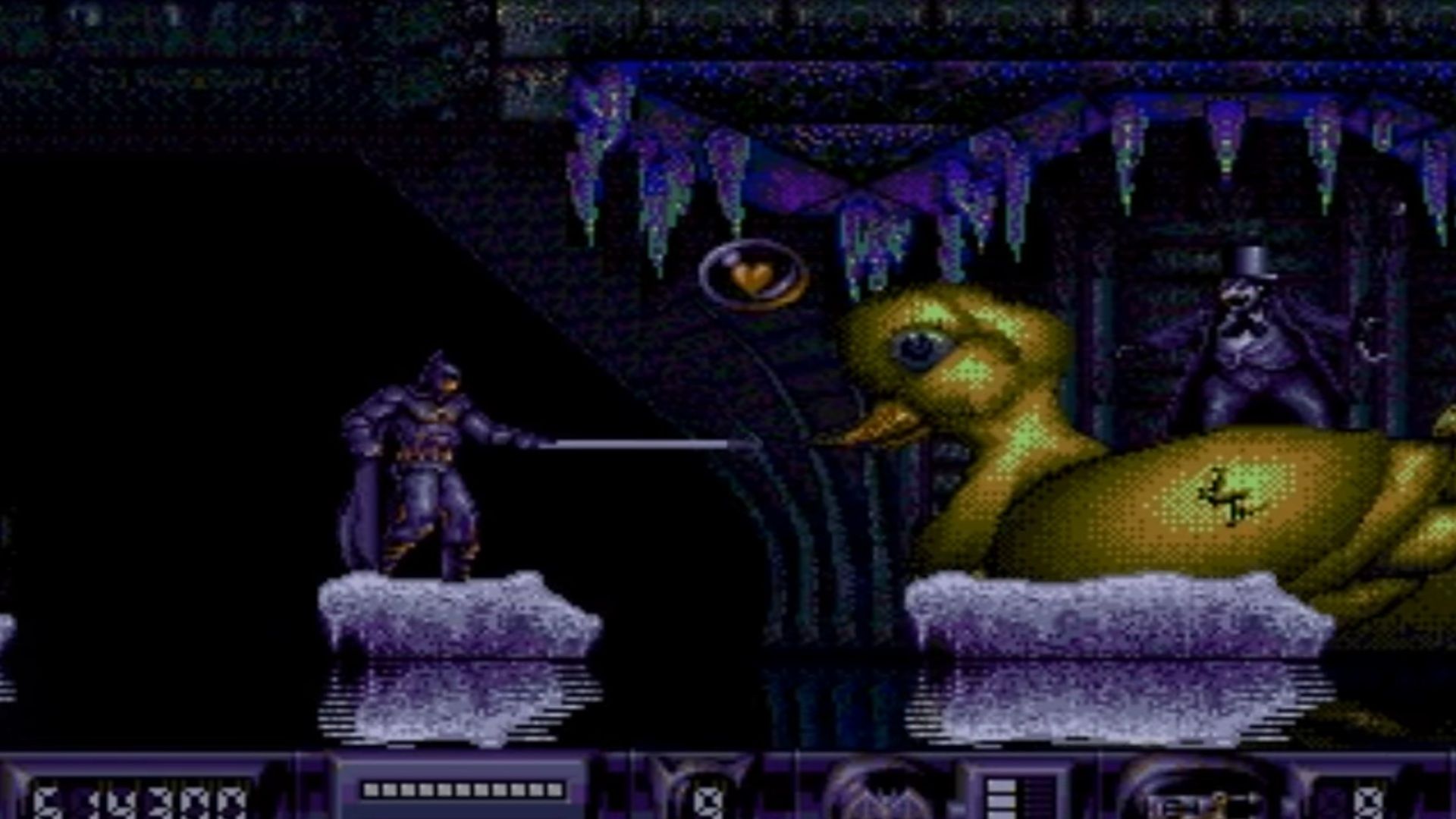 A screenshot of gameplay for Batman Returns.