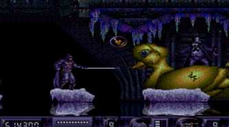 A screenshot of gameplay for Batman Returns.