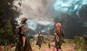 Expedition 33 characters standing in field