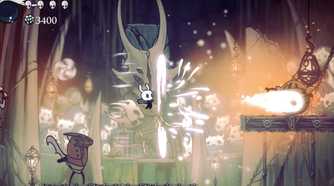 Hollow Knight blasting enemy with pulse