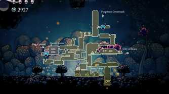 Hollow Knight player using map