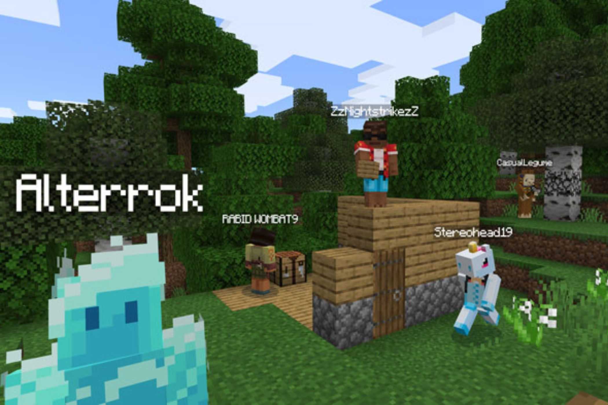 Minecraft players building together online