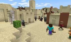 Minecraft steve dealing with raid