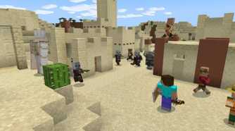 Minecraft steve dealing with raid