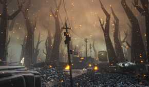After Us Gaia standing in burning land
