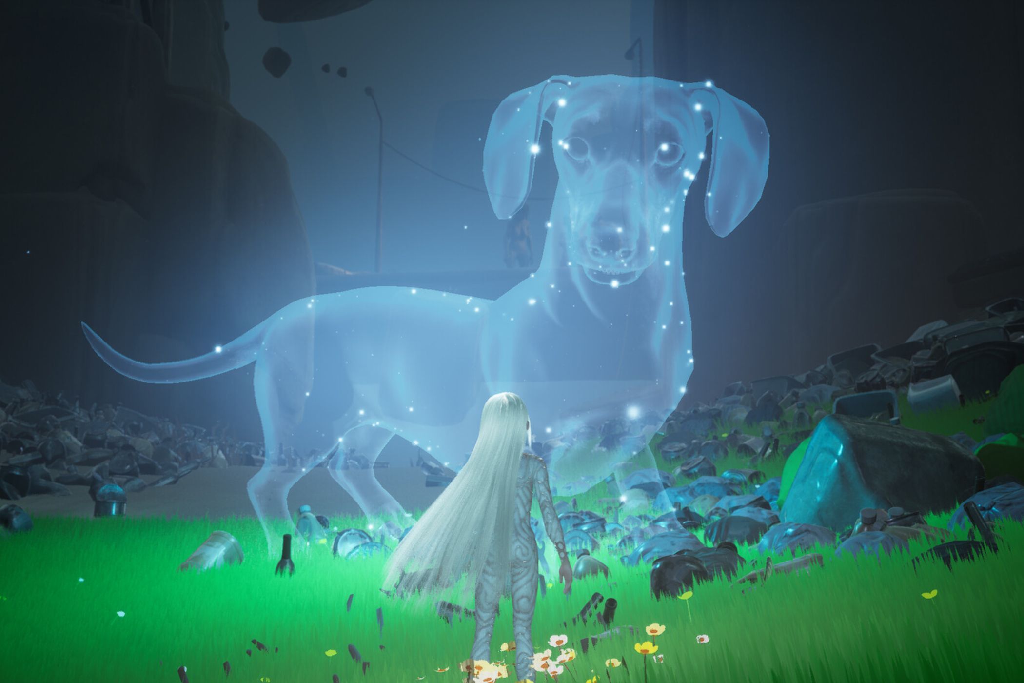 After Us Gaia near puppy