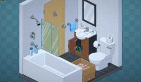 Unpacking bathroom being organized