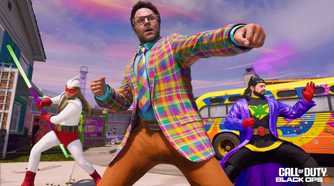 Black Ops 6, Seth Rogen in a suit with Jay and Silent Bob