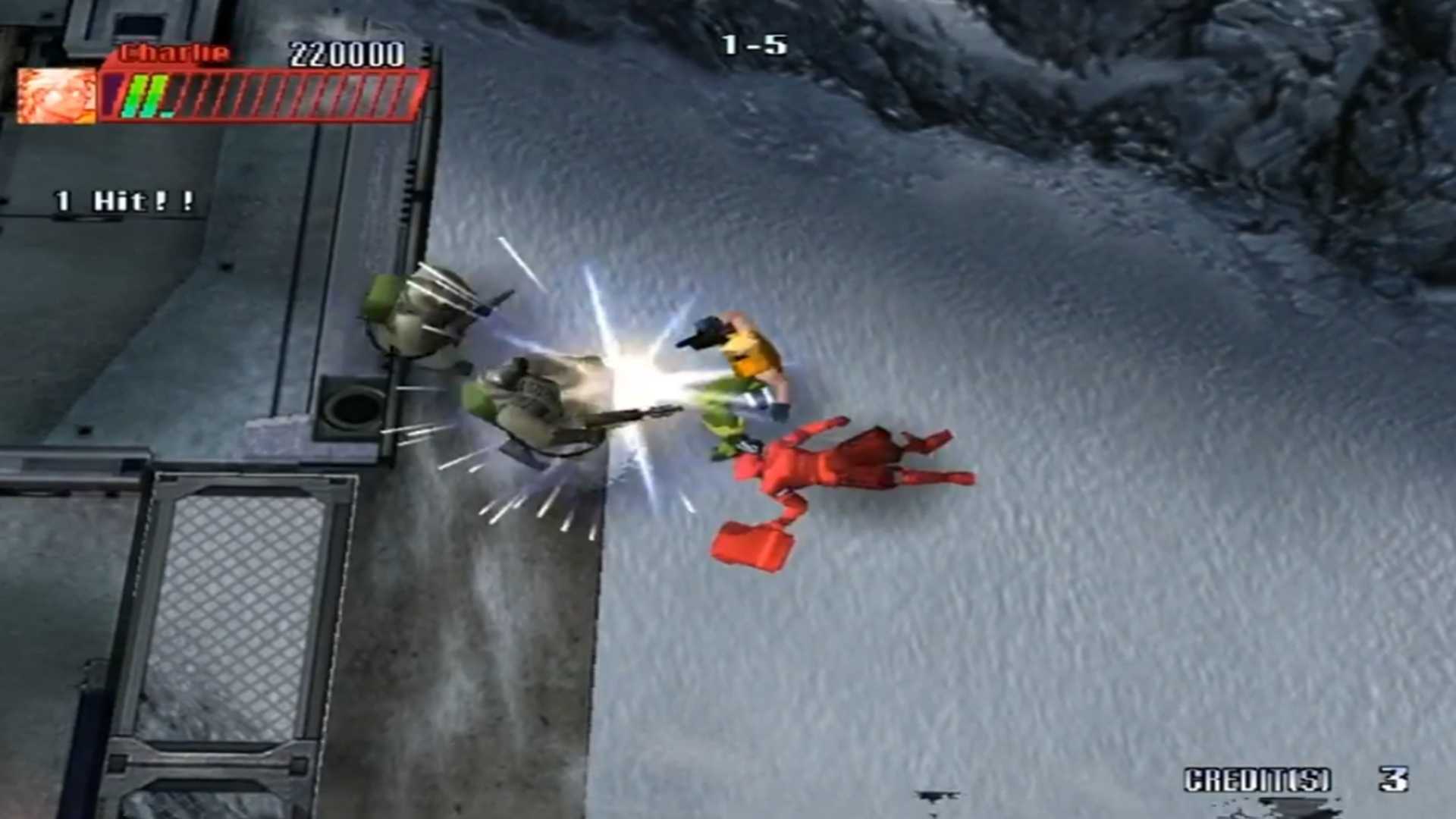 A screenshot of Cannon Spike on Sega Dreamcast