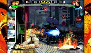 A screenshot of gameplay for Capcom Fighting Collection 2