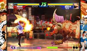 A screenshot of gameplay for Capcom Fighting Collection 2