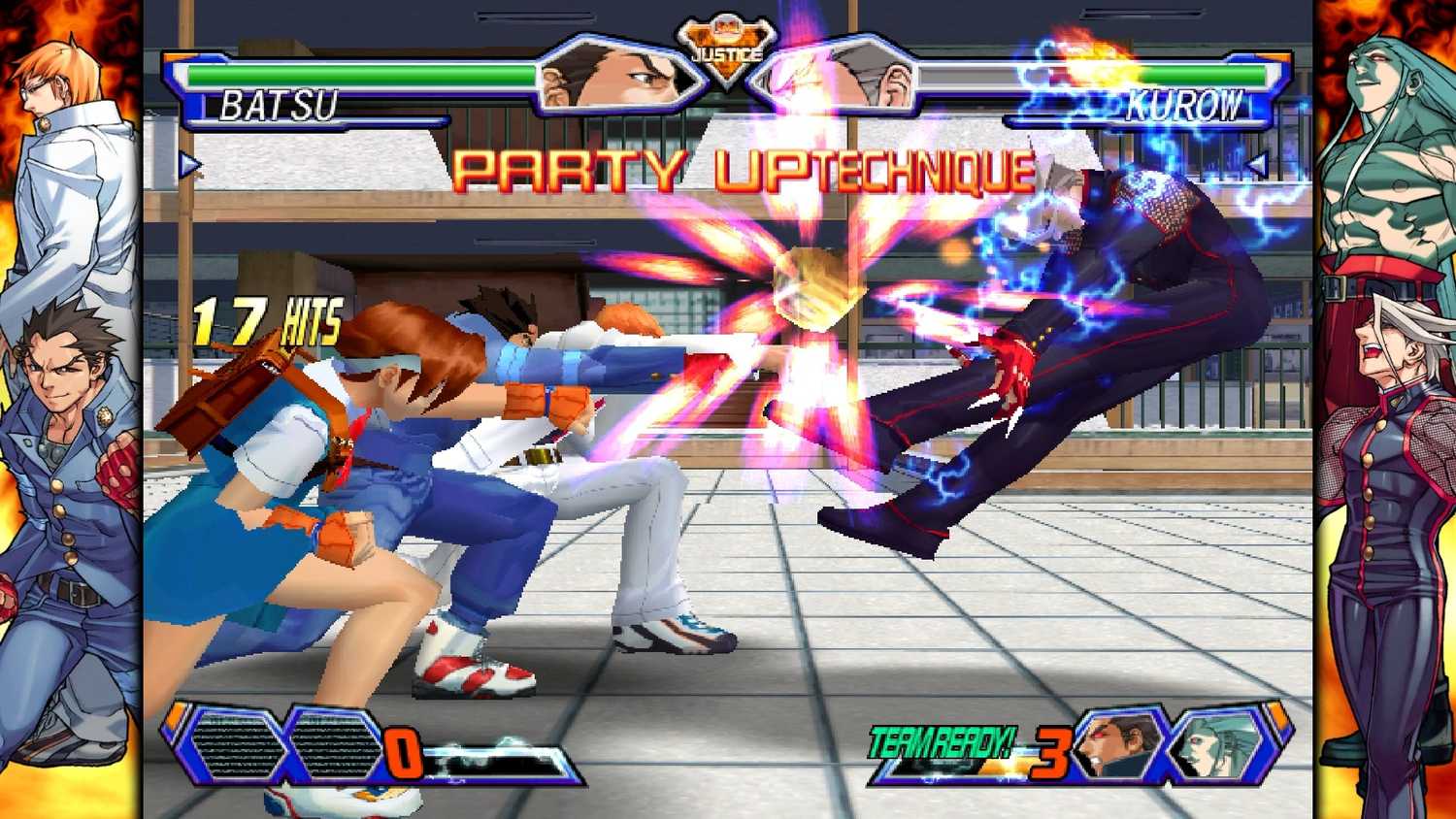 A screenshot of gameplay for Capcom Fighting Collection 2