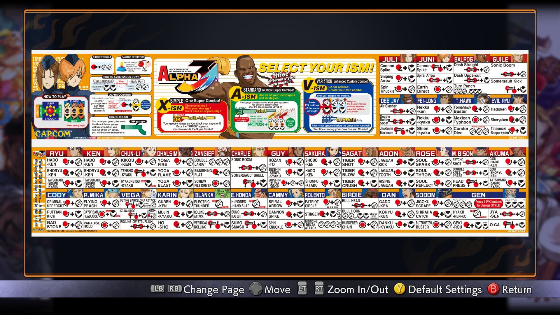 A screenshot of gameplay for Capcom Fighting Collection 2