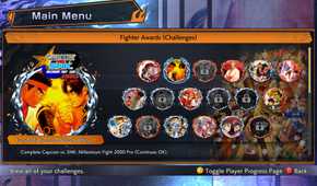 A screenshot of gameplay for Capcom Fighting Collection 2