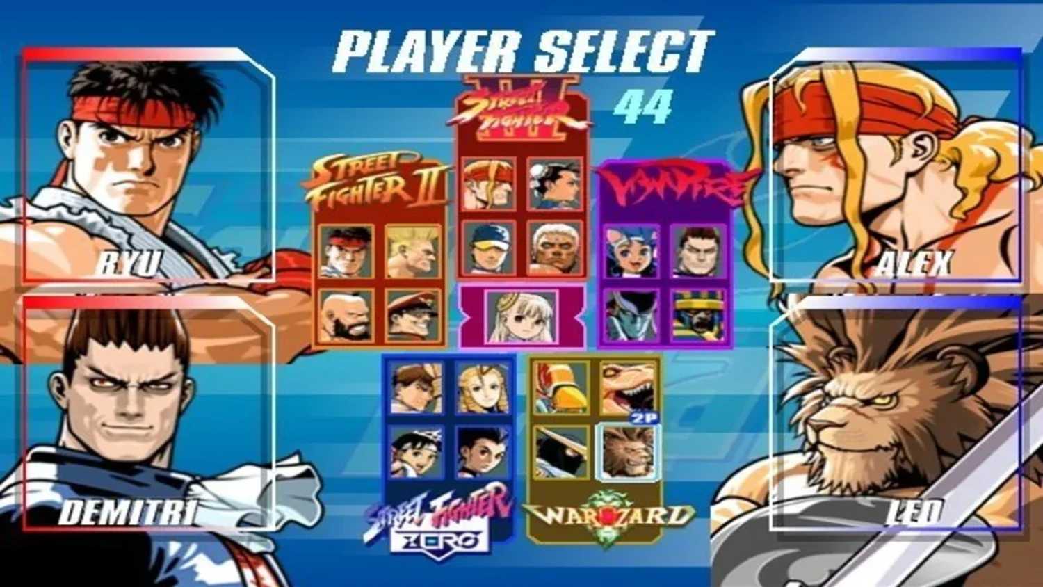 A screenshot of gameplay from Capcom Fighting Evolution.