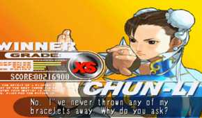 A screenshot of gameplay from Street Fighter 3: Third Strike.