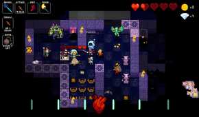 A screenshot from Crypt of the Necrodancer.