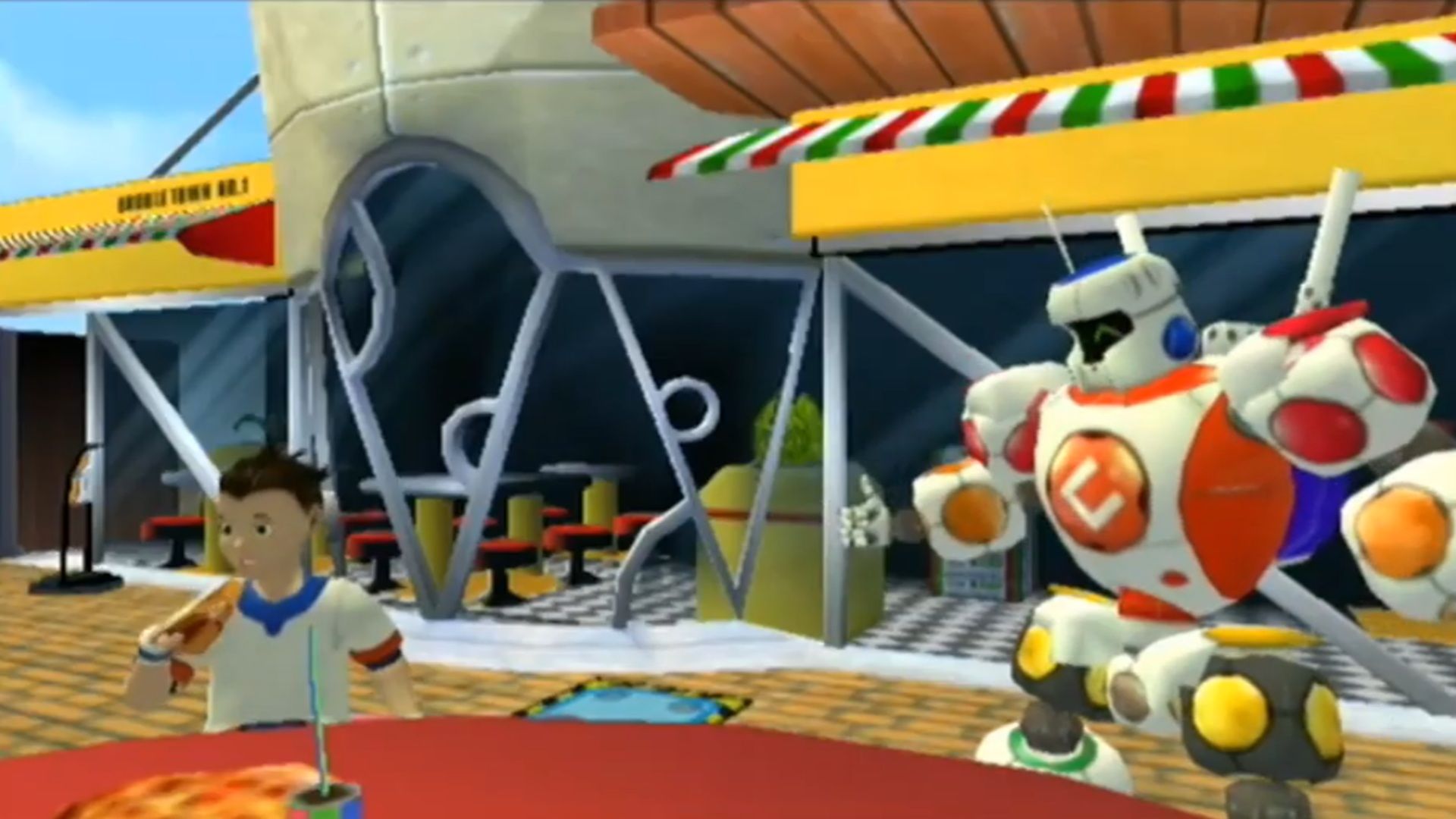 A screenshot of gameplay from Cubix Robots for Everyone: Showdown
