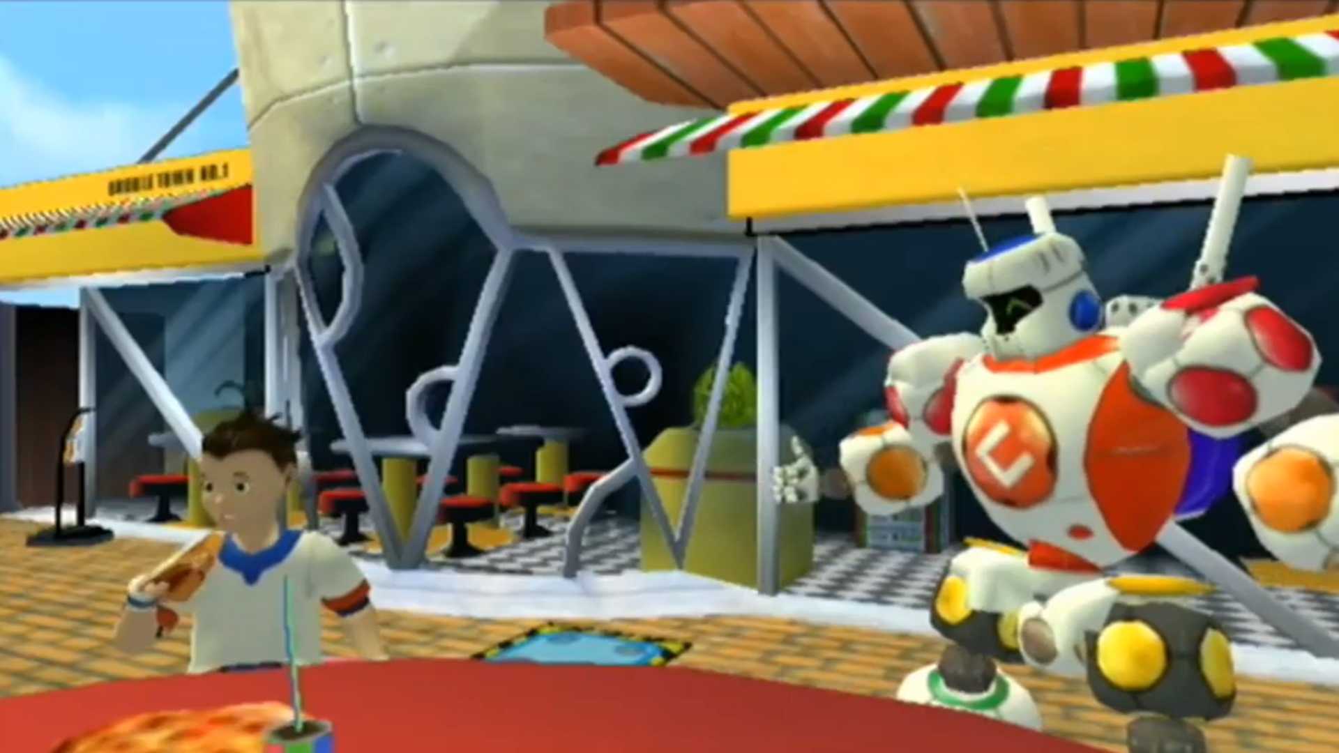 A screenshot of gameplay from Cubix Robots for Everyone: Showdown