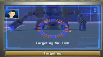 A screenshot of gameplay from Cubix Robots for Everyone: Showdown
