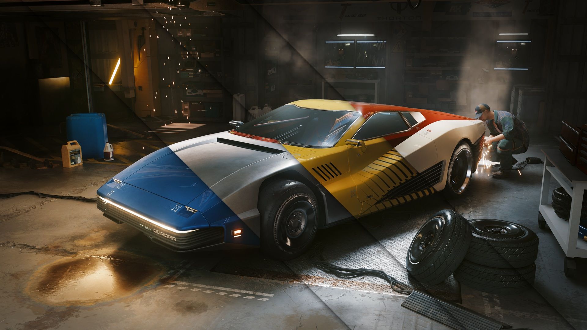 A screenshot of the trailer for Cyberpunk 2077