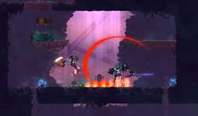 A combat sequence in Dead Cells.