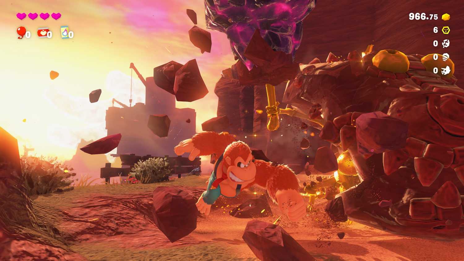 A screenshot of gameplay from Donkey Kong Bananza