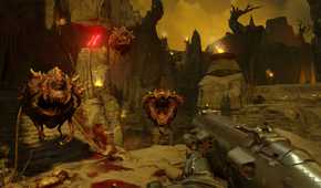 A screenshot of gameplay from Doom 2016