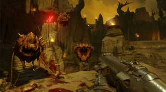 A screenshot of gameplay from Doom 2016