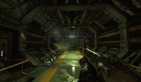 A screenshot of gameplay from Doom 2016