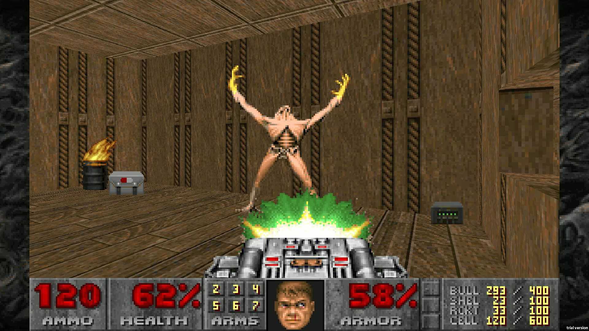 A screenshot of gameplay from Doom 2