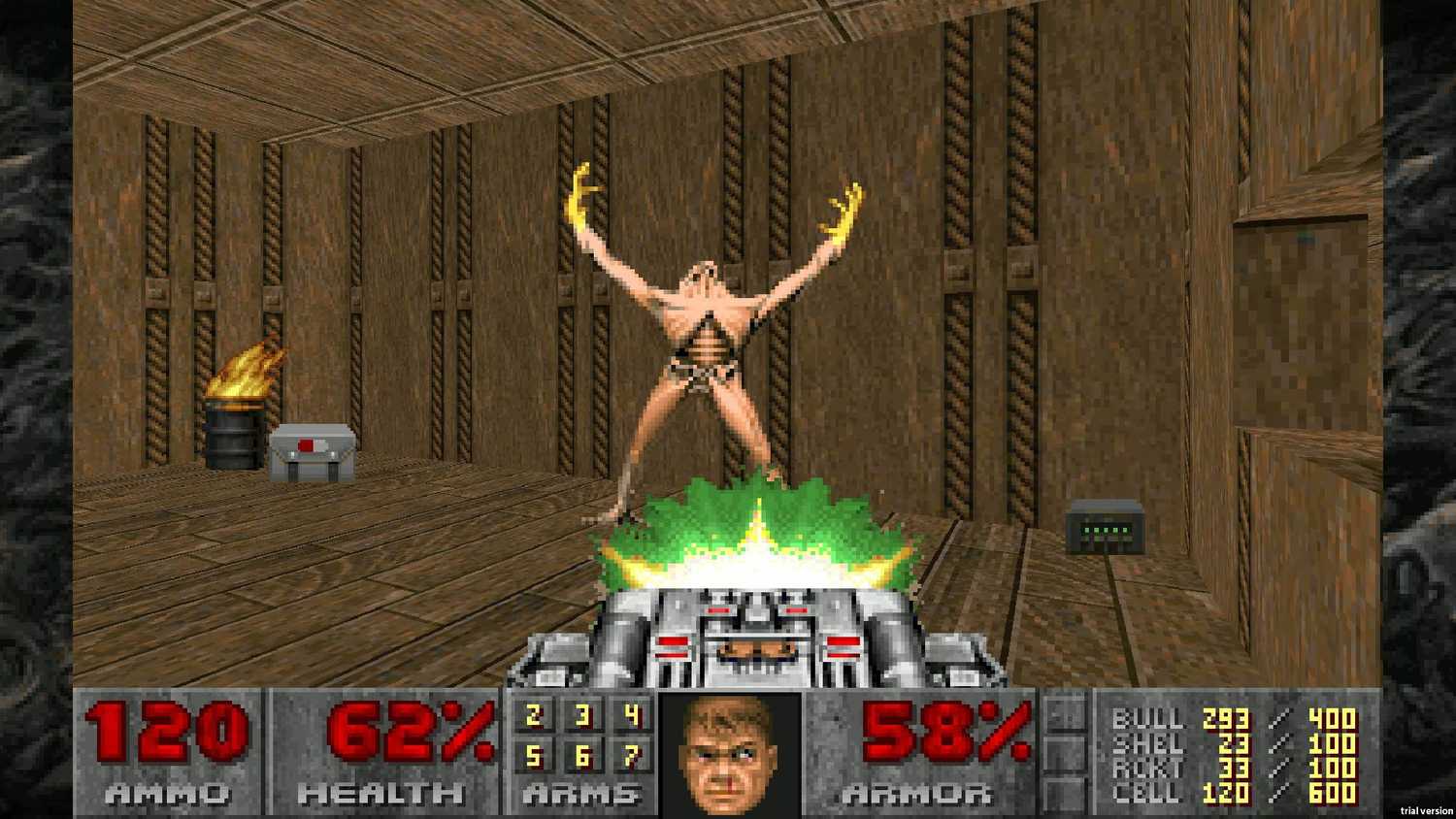 A screenshot of gameplay from Doom 2