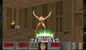 A screenshot of gameplay from Doom 2