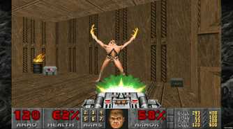 A screenshot of gameplay from Doom 2