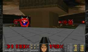 A screenshot of gameplay from Doom 2