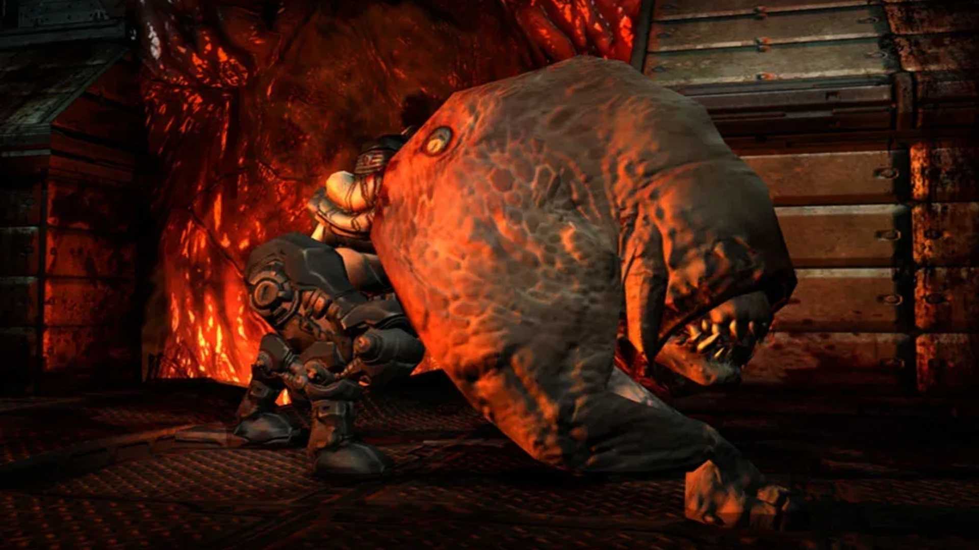 A screenshot of gameplay from Doom 3