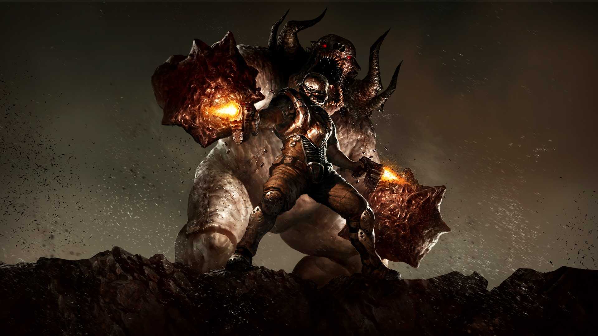 The key art from Doom 3