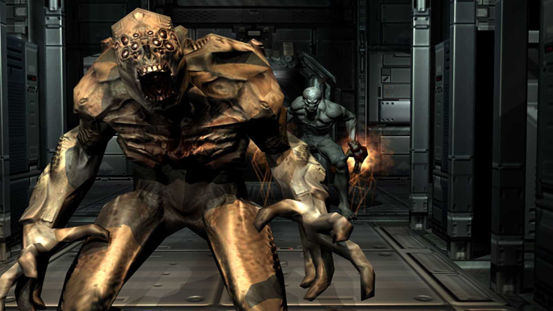 A screenshot of gameplay from Doom 3