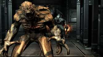 A screenshot of gameplay from Doom 3