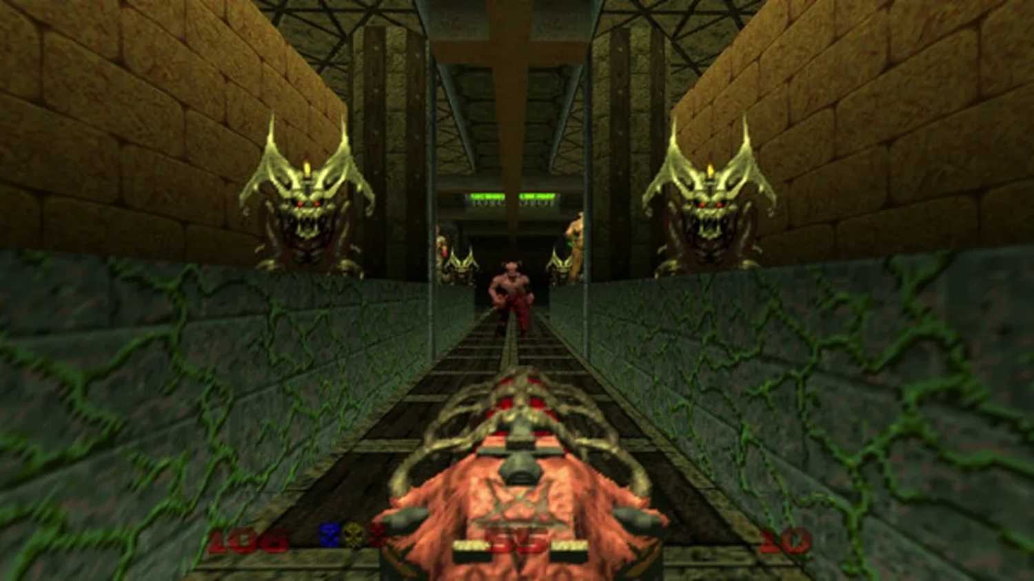 A screenshot of gameplay from Doom 64