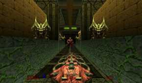 A screenshot of gameplay from Doom 64