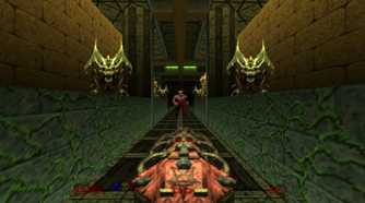 A screenshot of gameplay from Doom 64