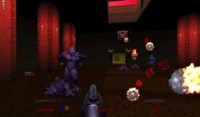 A screenshot of gameplay from Doom 64