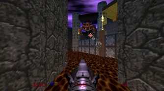 A screenshot of gameplay from Doom 64