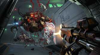 A screenshot of gameplay from Doom Eternal.